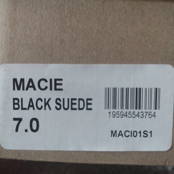 Macie Black Suede Wedge